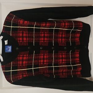 EP Pro women's golf sweater.  M. Plaid.